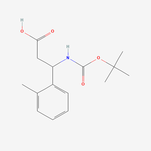 284493-54-5 3-[(tert-Butoxycarbonyl)amino]-3-(2-methylphenyl)propanoic acid chemical structure