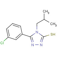 26028-64-8 5-(3-Chlorophenyl)-4-isobutyl-4H-1,2,4-triazole-3-thiol chemical structure