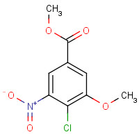 63603-09-8 Methyl 4-chloro-3-methoxy-5-nitrobenzenecarboxylate chemical structure