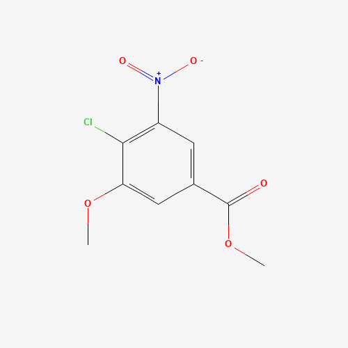 63603-09-8 Methyl 4-chloro-3-methoxy-5-nitrobenzenecarboxylate chemical structure