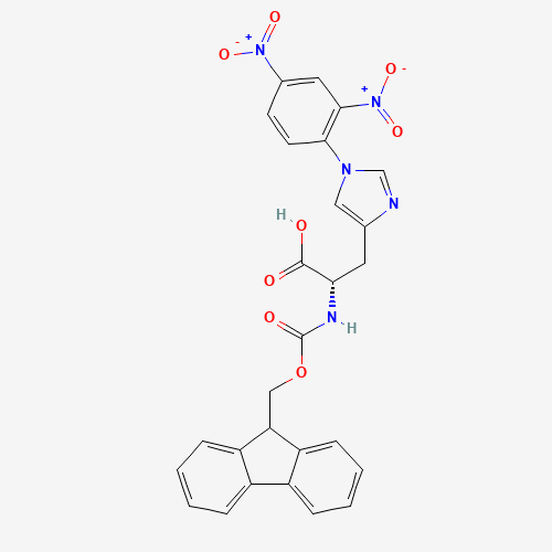 83999-94-4 (2S)-3-[1-(2,4-Dinitrophenyl)-1H-imidazol-4-yl]-2-{[(9H-fluoren-9-ylmethoxy)carbonyl]amino}propanoic chemical structure