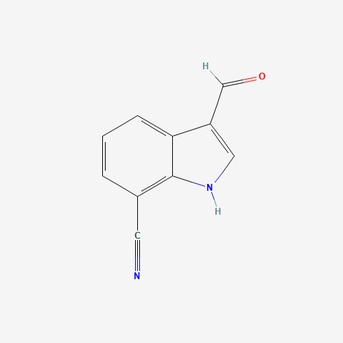 467451-63-4 3-Formyl-1H-indole-7-carbonitrile chemical structure