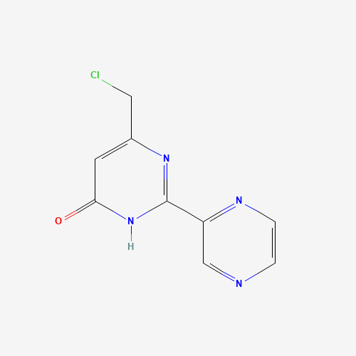 955887-08-8 6-(Chloromethyl)-2-(pyrazin-2-yl)pyrimidin-4-ol chemical structure