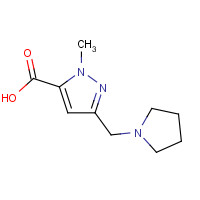 1223748-46-6 1-Methyl-3-(pyrrolidin-1-ylmethyl)-1H-pyrazole-5-carboxylic acid chemical structure
