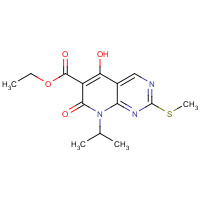 76360-86-6 Ethyl 5-hydroxy-8-isopropyl-2-(methylthio)-7-oxo-7,8-dihydropyrido[2,3-d]pyrimidine-6-carboxylate chemical structure