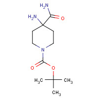 288154-18-7 tert-Butyl 4-amino-4-carbamoylpiperidine-1-carboxylate chemical structure