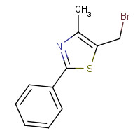 181424-15-7 5-Bromomethyl-4-methyl-2-phenyl-thiazole chemical structure