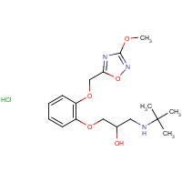 158446-41-4 1-(tert-Butylamino)-3-{2-[(3-methoxy-1,2,4-oxadiaz ol-5-yl)methoxy]phenoxy}-2-propanol hydrochloride chemical structure