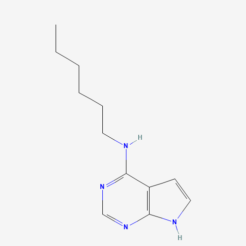 57357-98-9 N-Hexyl-7H-pyrrolo[2,3-d]pyrimidin-4-amine chemical structure
