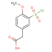 104967-35-3 [3-(Chlorosulfonyl)-4-methoxyphenyl]acetic acid chemical structure