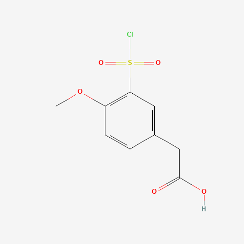 104967-35-3 [3-(Chlorosulfonyl)-4-methoxyphenyl]acetic acid chemical structure