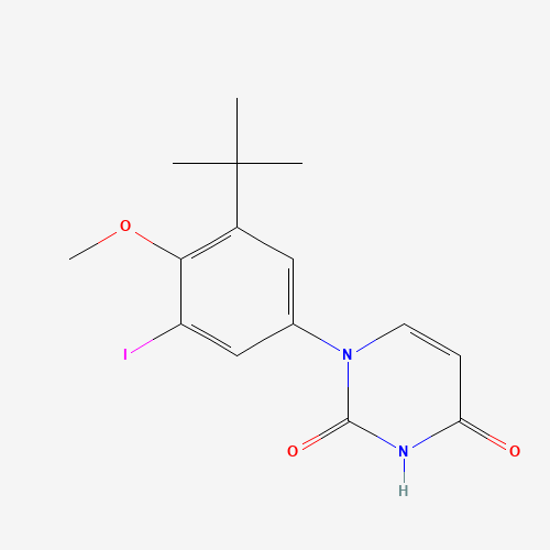 1132940-53-4 1-(3-tert-Butyl-5-iodo-4-methoxyphenyl)-pyrimidine-2,4(1H,3H)-dione chemical structure