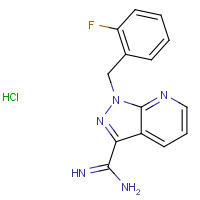 256499-19-1 1-(2-Fluoro-benzyl)-1H-pyrazolo[3,4-b]pyridine-3-carboxamidine hydrochloride chemical structure