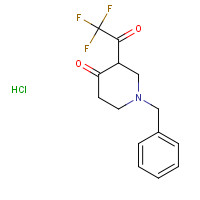 1198285-40-3 1-Benzyl-3-(2,2,2-trifluoroacetyl)-piperidin-4-one hydrochloride chemical structure