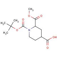 1255666-29-5 1-(tert-Butoxycarbonyl)-2-(methoxycarbonyl)-piperidine-4-carboxylic acid chemical structure