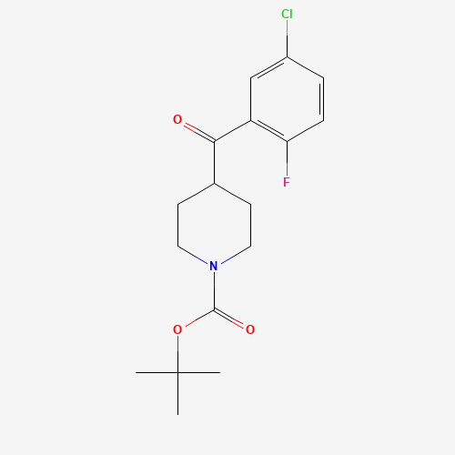 1228631-50-2 tert-Butyl 4-(5-chloro-2-fluorobenzoyl)-piperidine-1-carboxylate chemical structure