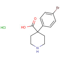 1241725-63-2 4-(4-Bromophenyl)piperidine-4-carboxylic acid hydrochloride chemical structure