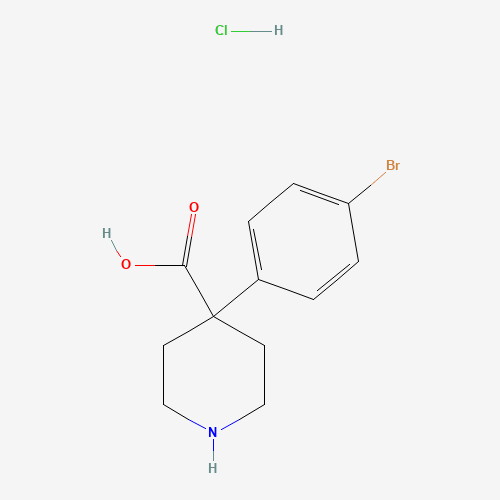 1241725-63-2 4-(4-Bromophenyl)piperidine-4-carboxylic acid hydrochloride chemical structure
