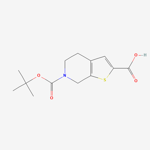 165947-51-3 6-(tert-Butoxycarbonyl-)-4,5,6,7-tetrahydrothieno[2,3-c]pyridine-2-carboxylic acid chemical structure
