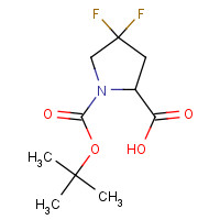 203866-15-3 (S)-1-(tert-Butoxycarbonyl)-4,4-difluoropyrrolidine-2-carboxylic acid chemical structure