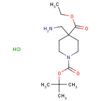 1016258-69-7 1-tert-Butyl 4-ethyl 4-(aminomethyl)-piperidine-1,4-dicarboxylate hydrochloride chemical structure