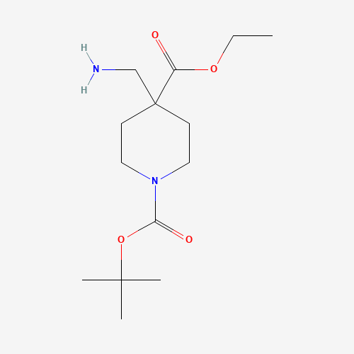 1016258-69-7 1-tert-Butyl 4-ethyl 4-(aminomethyl)-piperidine-1,4-dicarboxylate hydrochloride chemical structure