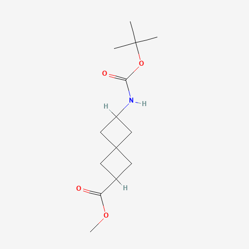 170508-14-2 6-[(tert-Butoxycarbonyl)amino]spiro[3.3]-heptane-2-carboxylic acid methyl ester chemical structure