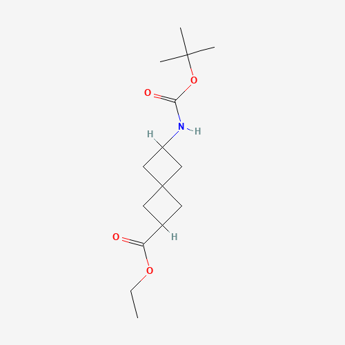 1272412-66-4 6-[(tert-Butoxycarbonyl)amino]spiro[3.3]-heptane-2-carboxylic acid ethyl ester chemical structure