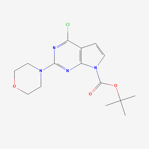 1227958-31-7 tert-Butyl 4-chloro-2-morpholino-7H-pyrrolo-[2,3-d]pyrimidine-7-carboxylate chemical structure