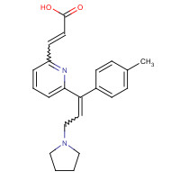 87848-99-5 (2E)-3-{6-[(1E)-1-(4-Methylphenyl)-3-(1-pyrrolidinyl)-1-propen-1-yl]-2-pyridinyl}acrylic acid chemical structure