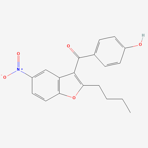 141645-16-1 (2-Butyl-5-nitro-1-benzofuran-3-yl)(4-hydroxyphenyl)methanone chemical structure