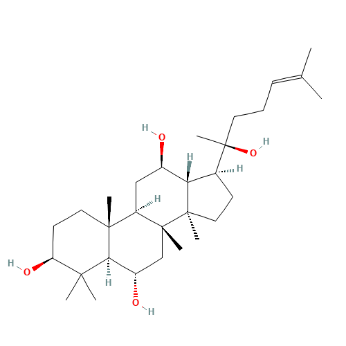 34080-08-5 (3b,6a,12b)-Dammar-24-ene-3,6,12,20-tetrol chemical structure