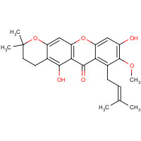19275-46-8 5,9-Dihydroxy-8-methoxy-2,2-dimethyl-7-(3-methyl-2-buten-1-yl)-3,4-dihydro-2H,6H-pyrano[3,2-b]xanthen-6-one chemical structure