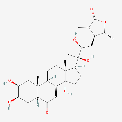 17086-76-9 (2b,3b,5b,22R,24S,25S,28R)-2,3,14,20,22-Pentahydroxy-26,28-epoxystigmast-7-ene-6,26-dione chemical structure