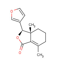 28808-62-0 (3R,3aR)-3-(3-Furyl)-3a,7-dimethyl-3a,4,5,6-tetrahydro-2-benzofuran-1(3H)-one chemical structure