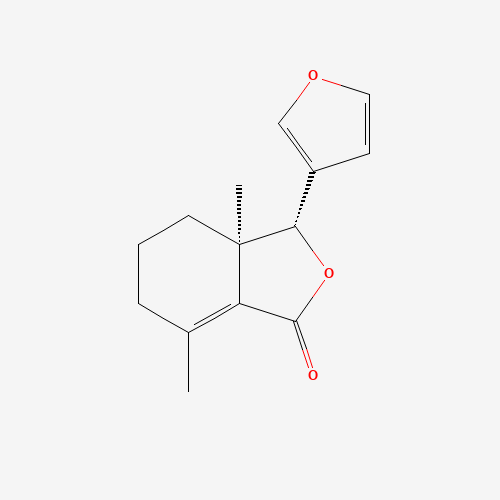 28808-62-0 (3R,3aR)-3-(3-Furyl)-3a,7-dimethyl-3a,4,5,6-tetrahydro-2-benzofuran-1(3H)-one chemical structure