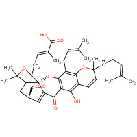 2752-65-0 (2E)-4-[(2S,17S)-12-Hydroxy-8,21,21-trimethyl-5-(3-methyl-2-buten-1-yl)-8-(4-methyl-3-penten-1-yl)-14,18-dioxo-3,7,20-trioxahexacyclo[15.4.1.02,15.02,19.04,13.06,11]docosa-4(13),5,9,11,15-pent aen-19-yl]-2-methyl-2-butenoic acid chemical structure