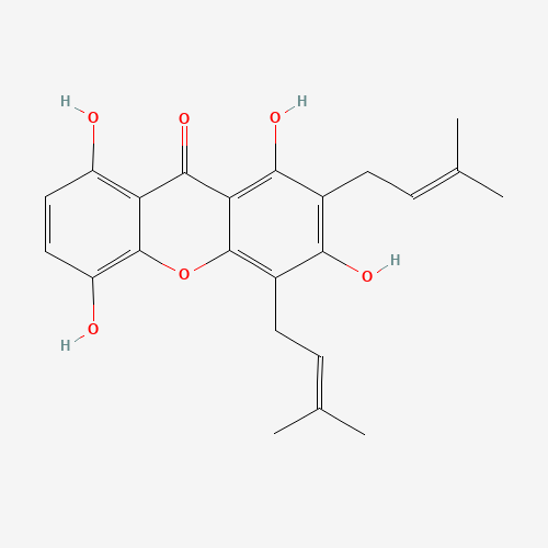 33390-42-0 1,3,5,8-Tetrahydroxy-2,4-bis(3-methyl-2-buten-1-yl)-9H-xanthen-9-one chemical structure