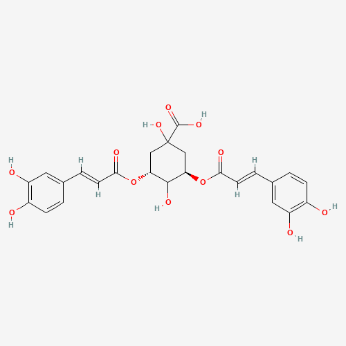 2450-53-5 (3R,5R)-3,5-Bis{[(2E)-3-(3,4-dihydroxyphenyl)-2-propenoyl]oxy}-1,4-dihydroxycyclohexanecarboxylic acid chemical structure