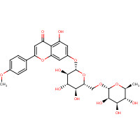 480-36-4 5-Hydroxy-2-(4-methoxyphenyl)-4-oxo-4H-chromen-7-yl 6-O-(6-deoxy-a-L-mannopyranosyl)-b-D-glucopyranoside chemical structure
