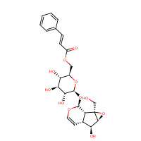 27409-30-9 (1aS,1bS,2S,5aR,6S,6aS)-6-Hydroxy-1a-(hydroxymethyl)-1a,1b,2,5a,6,6a-hexahydrooxireno[4,5]cyclopenta[1,2-c]pyran-2-yl 6-O-[(2E)-3-phenyl-2-propenoyl]-b-D-glucopyranoside chemical structure