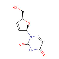 5974-93-6 1-[(2R,5S)-5-(Hydroxymethyl)-2,5-dihydro-2-furanyl]-2,4(1H,3H)-pyrimidinedione chemical structure