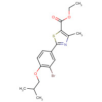 144060-96-8 Ethyl 2-(3-bromo-4-isobutoxyphenyl)- 4-methyl-5-thiazolecarboxylate chemical structure
