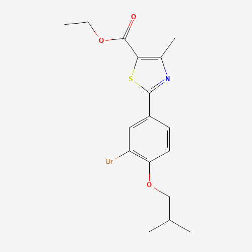 144060-96-8 Ethyl 2-(3-bromo-4-isobutoxyphenyl)- 4-methyl-5-thiazolecarboxylate chemical structure