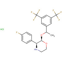 171482-05-6 (2R,3S)-2-{(1R)-1-[3,5-BIS(TRIFLUOROMETHYL)PHENYL]ETHOXY}-3-(4-FLUOROPHENYL)MORPHOLINE HYDROCHLORIDE chemical structure