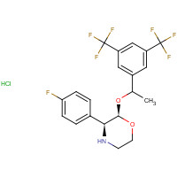 171482-05-6 (2R,3S)-2-{(1R)-1-[3,5-BIS(TRIFLUOROMETHYL)PHENYL]ETHOXY}-3-(4-FLUOROPHENYL)MORPHOLINE HYDROCHLORIDE chemical structure