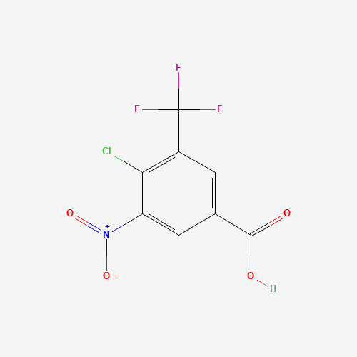 350488-79-8 4-CHLORO-3-NITRO-5-(TRIFLUOROMETHYL)BENZOIC ACID chemical structure