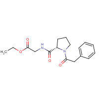 157115-85-0 ethyl 2-[[(2S)-1-(2-phenylacetyl)pyrrolidine-2-carbonyl]amino]acetate chemical structure