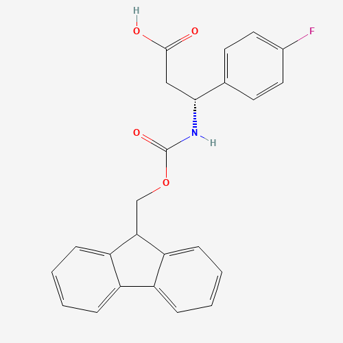 479064-95-4 FMOC-(R)-3-AMINO-3-(4-FLUORO-PHENYL)-PROPIONIC ACID chemical structure