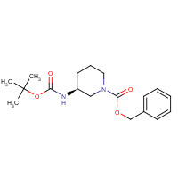 876379-22-5 Benzyl (3S)-3-({[(2-methyl-2-propanyl)oxy]carbonyl}amino)-1-piperidinecarboxylate chemical structure